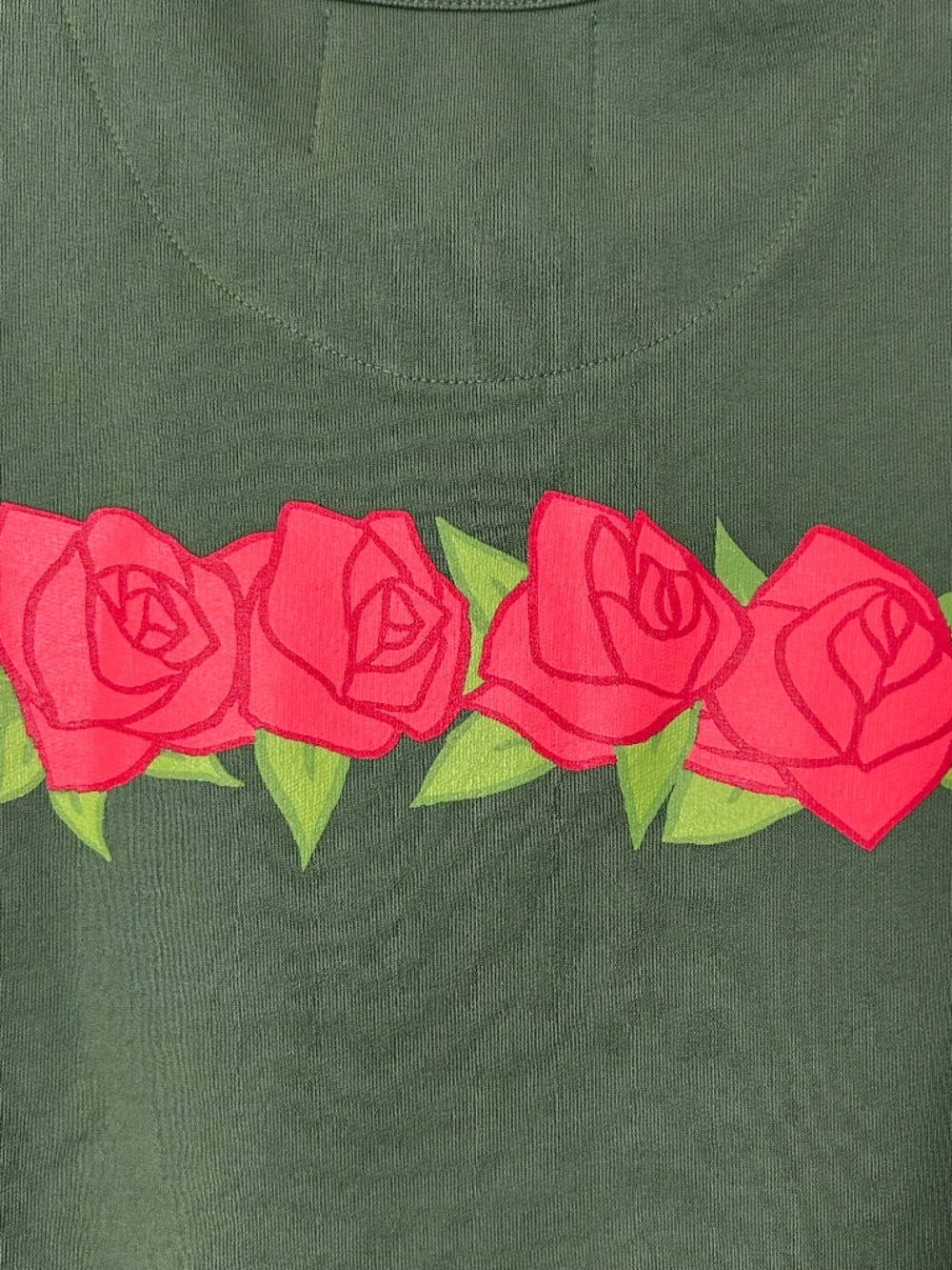 Flatbush Zombies Medium FBZ Green Collegiate Sweatshirt with Rose Graphic - Picture 4 of 5